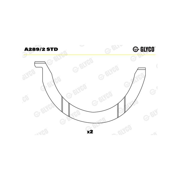 Distansskiva, vevaxel Glyco A289/2 STD GLYCO Distansskiva, vevaxel Glyco A289/2 STD GLYCO
