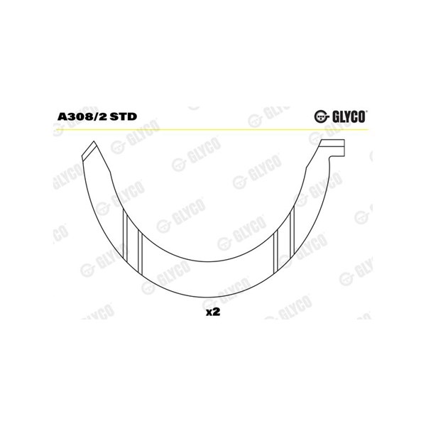 Distansskiva, vevaxel Glyco A308/2 STD GLYCO