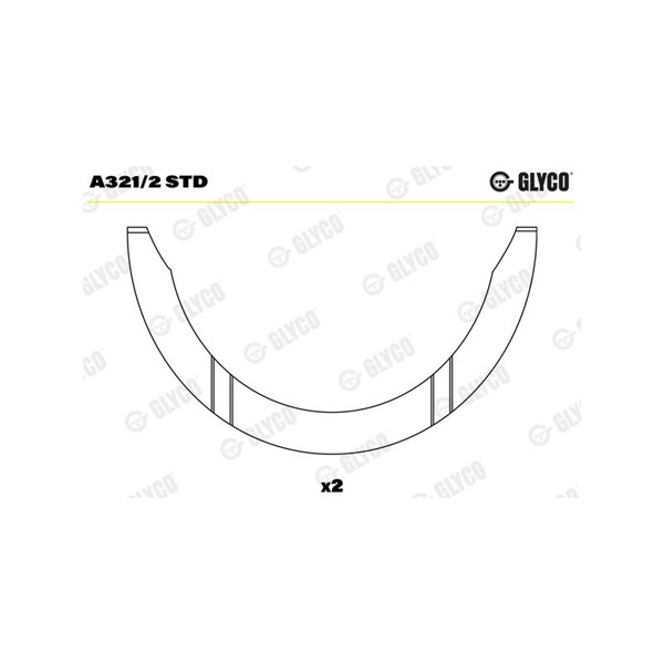Distansskiva, vevaxel Glyco A321/2 STD GLYCO