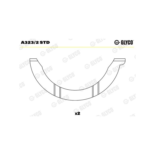 Distansskiva, vevaxel Glyco A323/2 STD GLYCO