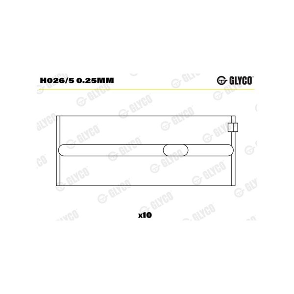 Vevlager Glyco H026/5 0.25mm GLYCO