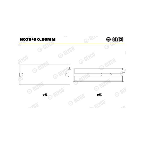 Vevlager Glyco H079/5 0.25mm GLYCO