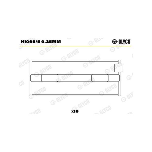 Vevlager Glyco H1095/5 0.25mm GLYCO