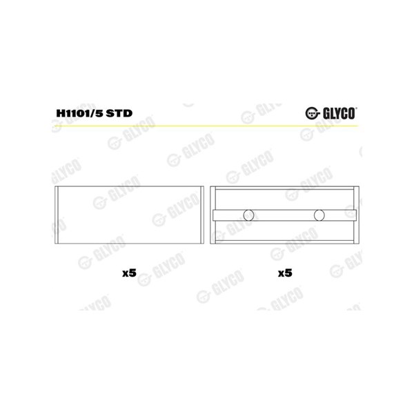 Vevlager Glyco H1101/5 STD GLYCO Vevlager Glyco H1101/5 STD GLYCO
