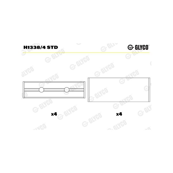 Vevlager Glyco H1338/4 STD GLYCO