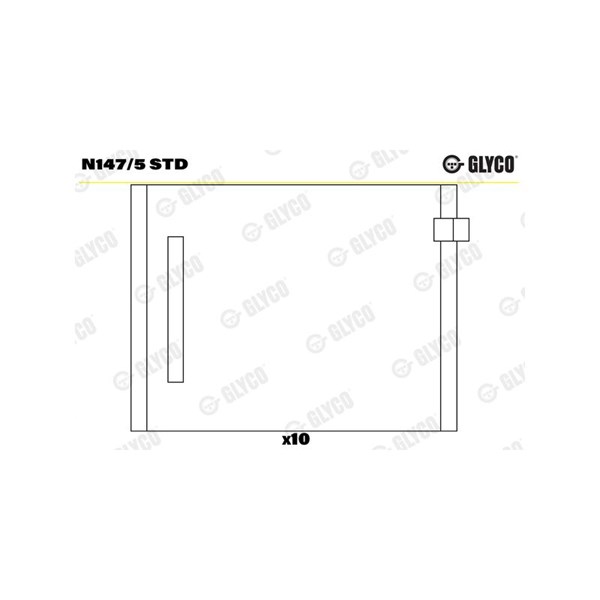 Kamaxellager Glyco N147/5 STD GLYCO