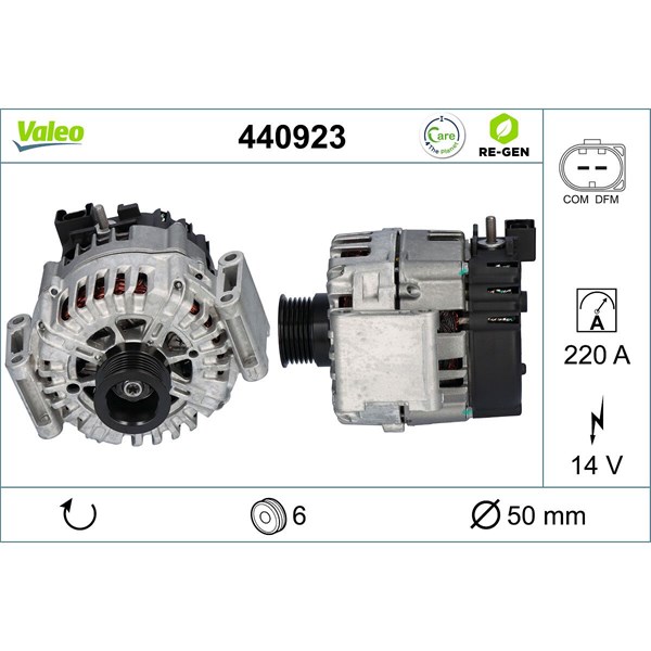 Generator 14V 221A Valeo 440923 VALEO