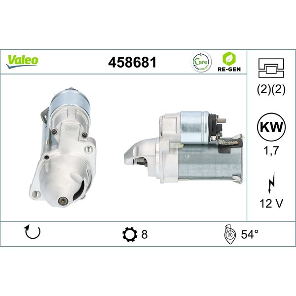 Startmotor 12V Valeo 458681 VALEO Startmotor 12V Valeo 458681 VALEO