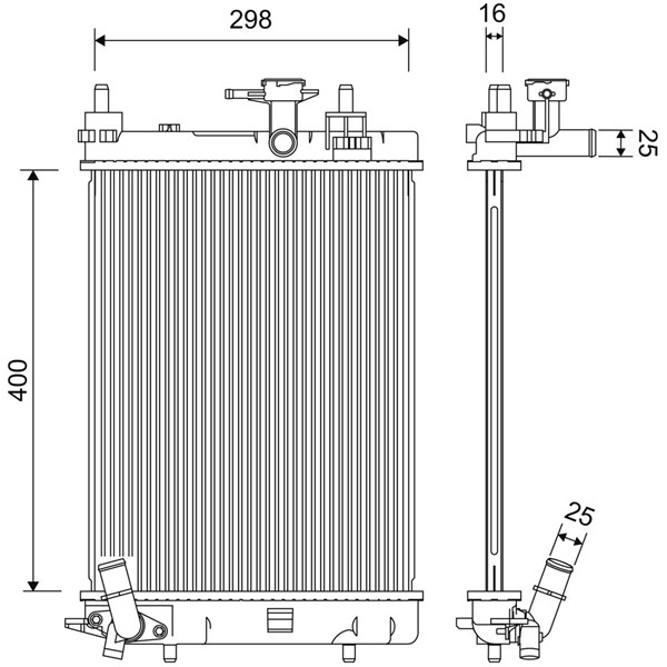 Kylare, motorkylning Valeo 701257 VALEO