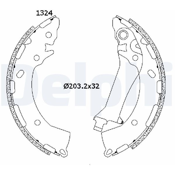 Bromsbackar, sats, Bakaxel Delphi LS2200 DELPHI