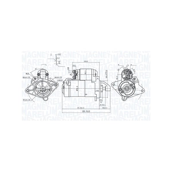 Startmotor 12V Magneti marelli 063728021810 MAGNETI MARELLI