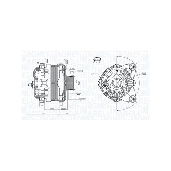 Generator 12V 150A Magneti marelli 063732182010 MAGNETI MARELLI