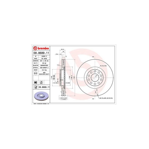 Bromsskiva, Framaxel Magneti marelli 360406001801 MAGNETI MARELLI