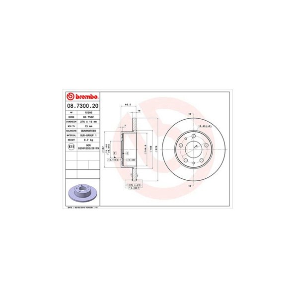 Bromsskiva Solid, Bakaxel Magneti marelli 360406023400 MAGNETI MARELLI