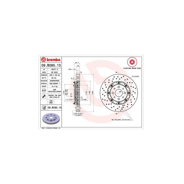 Bromsskiva, Framaxel Magneti marelli 360406129603 MAGNETI MARELLI