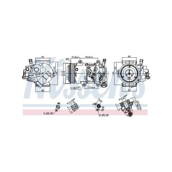 Kompressor, klimatanläggning 12V Nissens 890809 NISSENS