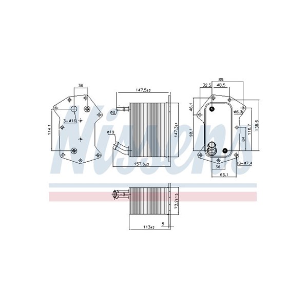 Oljekylare, motor Nissens 91282 NISSENS Oljekylare, motor Nissens 91282 NISSENS