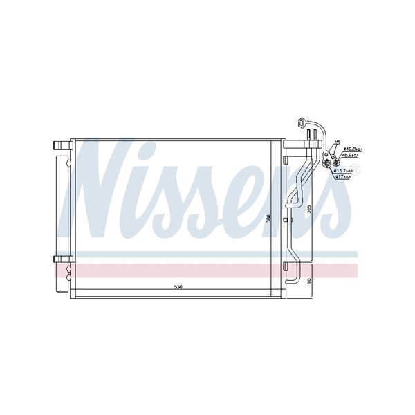 Kondensor, klimatanläggning Nissens 940563 NISSENS