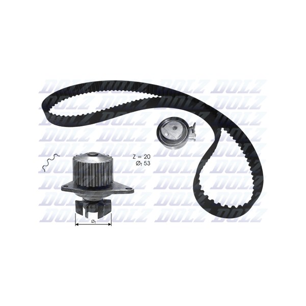 Kamremskit med vattenpump Dolz KD134 DOLZ