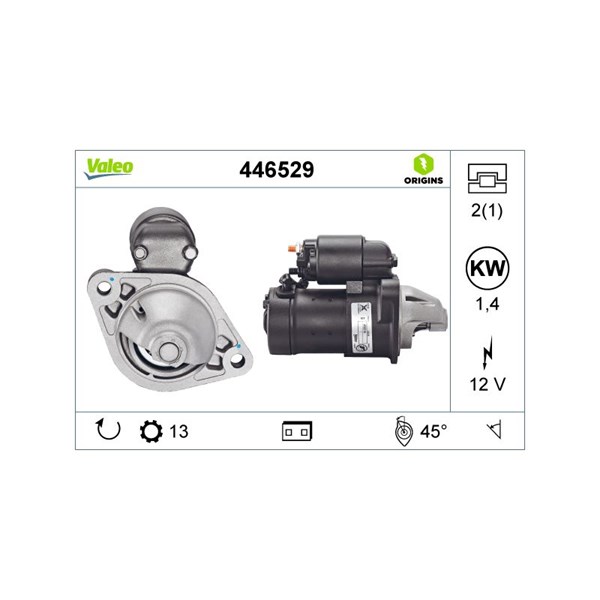 Startmotor 12V Valeo 446529 VALEO
