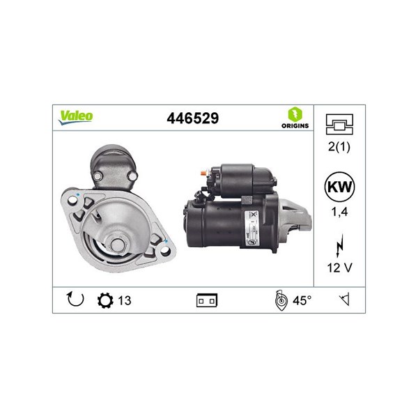 Startmotor 12V Valeo 446529 VALEO