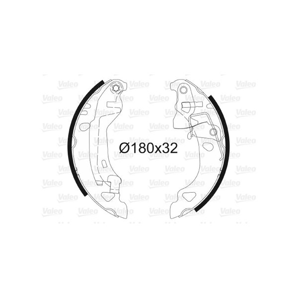 Bromsbackar, sats, Bakaxel Valeo 562582 VALEO