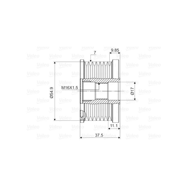 Frihjulskoppling, generator Valeo 588135 VALEO