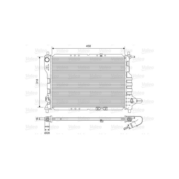 Kylare, motorkylning Valeo 701598 VALEO