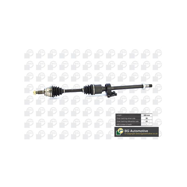 Drivaxel, framaxel höger Bga DS0915R BGA