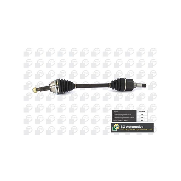 Drivaxel, framaxel vänster Bga DS2320LA BGA