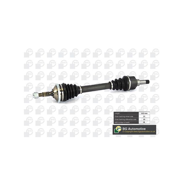 Drivaxel, framaxel vänster Bga DS6714LA BGA
