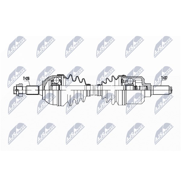Drivaxel, framaxel vänster Nty NPW-PE-093 NTY