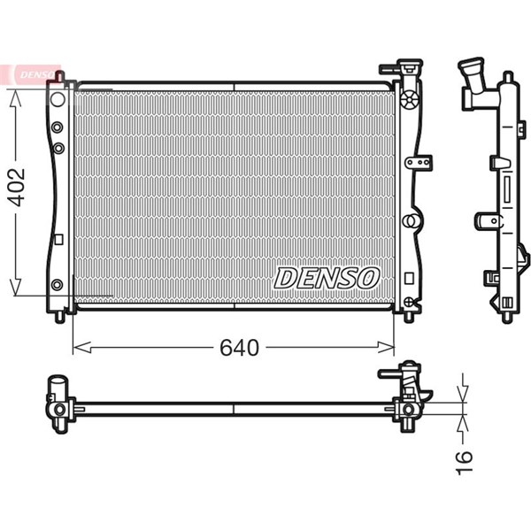 Kylare, motorkylning Denso DRM45005 DENSO