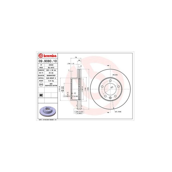Bromsskiva Ventilerad, Framaxel Magneti marelli 360406008900 MAGNETI MARELLI