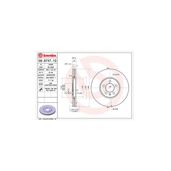 Bromsskiva Ventilerad, Framaxel Magneti marelli 360406009300 MAGNETI MARELLI