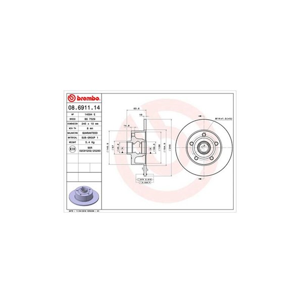 Bromsskiva Solid, Bakaxel Magneti marelli 360406012700 MAGNETI MARELLI
