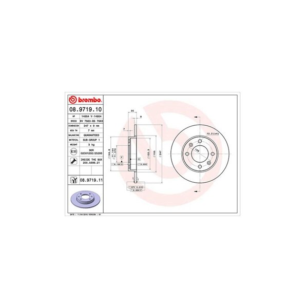 Bromsskiva Solid, Bakaxel Magneti marelli 360406019100 MAGNETI MARELLI