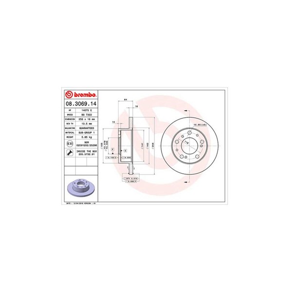 Bromsskiva Solid, Framaxel Magneti marelli 360406020900 MAGNETI MARELLI
