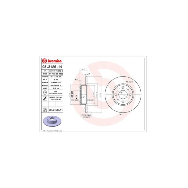 Bromsskiva Solid, Bakaxel Magneti marelli 360406021000 MAGNETI MARELLI