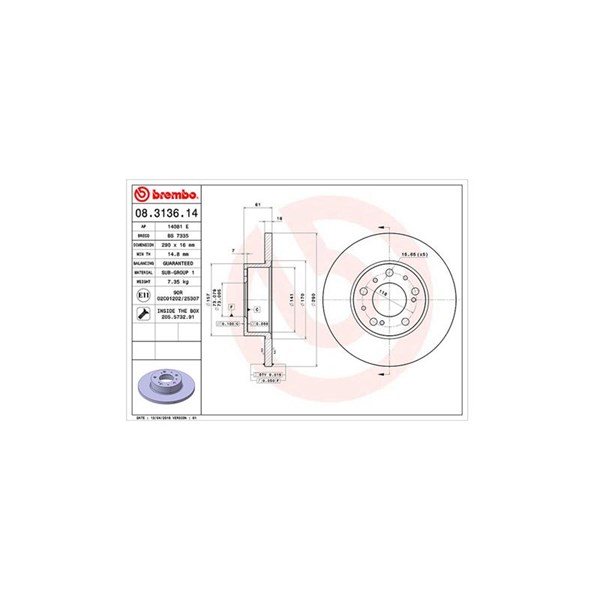 Bromsskiva Solid, Framaxel Magneti marelli 360406021300 MAGNETI MARELLI