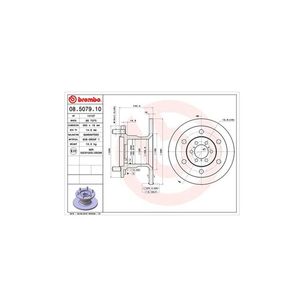 Bromsskiva Solid, Framaxel Magneti marelli 360406021500 MAGNETI MARELLI