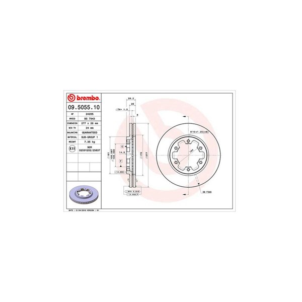 Bromsskiva Ventilerad, Framaxel Magneti marelli 360406035000 MAGNETI MARELLI