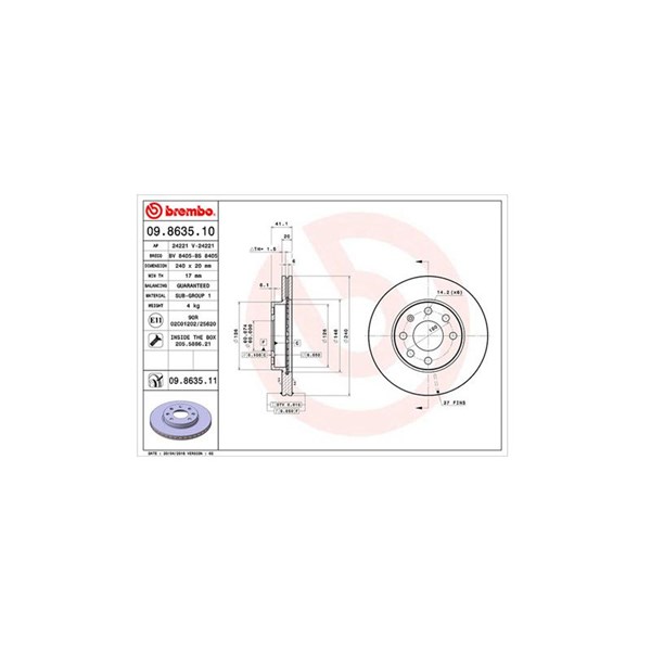 Bromsskiva Ventilerad, Framaxel Magneti marelli 360406039300 MAGNETI MARELLI