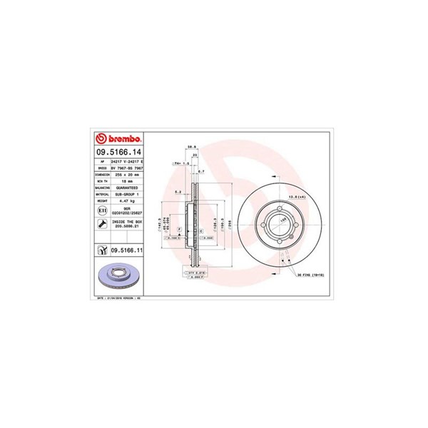 Bromsskiva Ventilerad, Framaxel Magneti marelli 360406048100 MAGNETI MARELLI