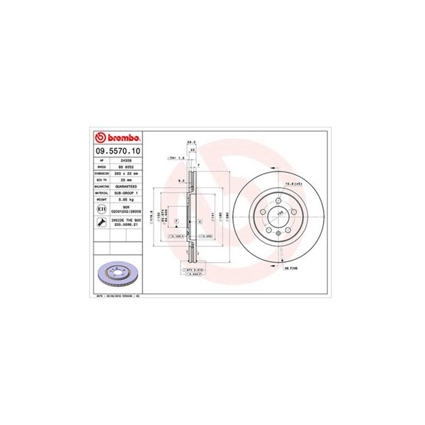 Bromsskiva Ventilerad, Framaxel Magneti marelli 360406048600 MAGNETI MARELLI