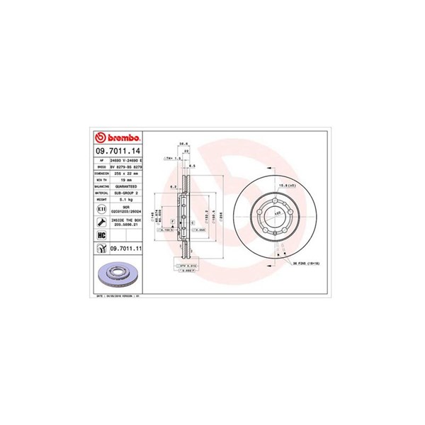 Bromsskiva Ventilerad, Framaxel Magneti marelli 360406049400 MAGNETI MARELLI