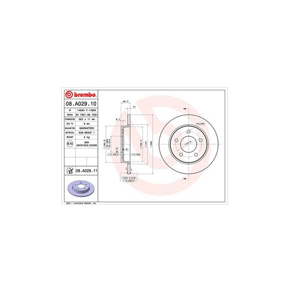 Bromsskiva Solid, Bakaxel Magneti marelli 360406060100 MAGNETI MARELLI