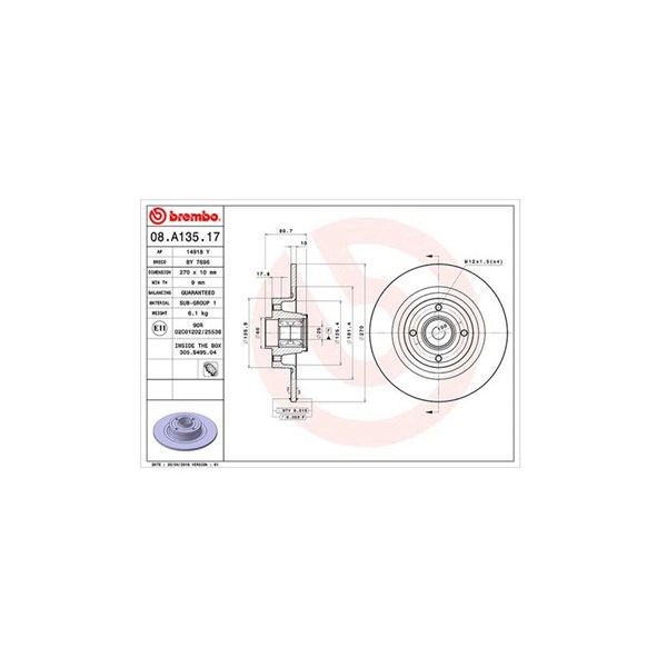 Bromsskiva Solid, Bakaxel Magneti marelli 360406060600 MAGNETI MARELLI