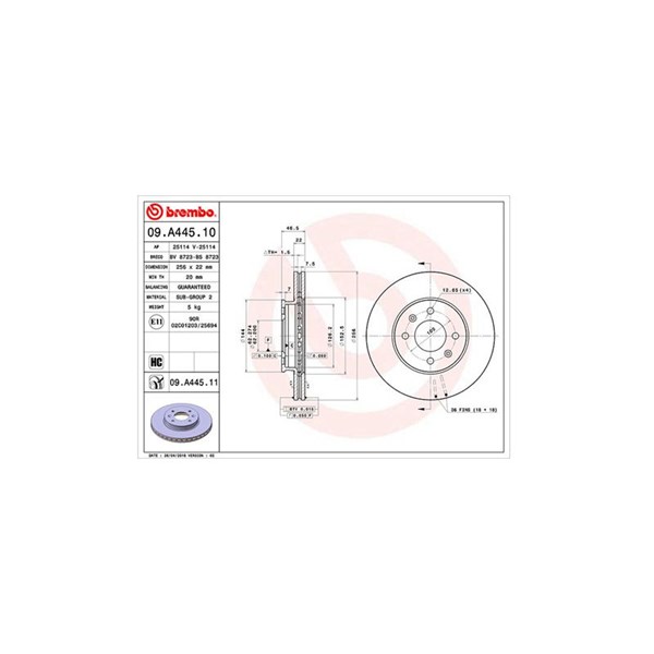 Bromsskiva Ventilerad, Framaxel Magneti marelli 360406071900 MAGNETI MARELLI