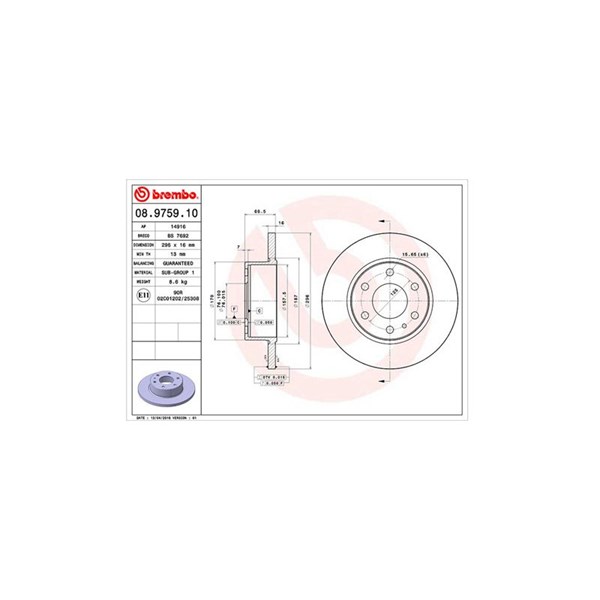 Bromsskiva Solid, Bakaxel Magneti marelli 360406093400 MAGNETI MARELLI